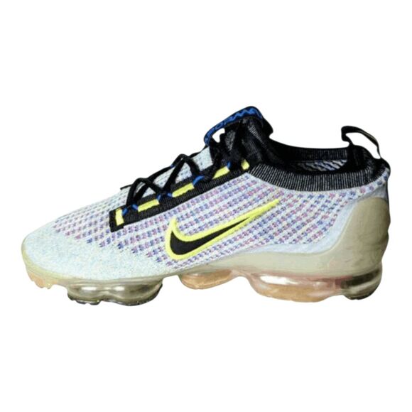 NIKE Air VaporMax 2022 Flyknit 'Volt Photo Blue' Running Shoes Size 5Y/W6.5 - Picture 7 of 14